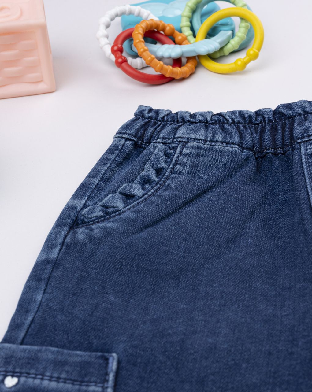 βρεφικό τζιν παντελόνι μπλε με αρκουδάκια για κορίτσι - Prénatal