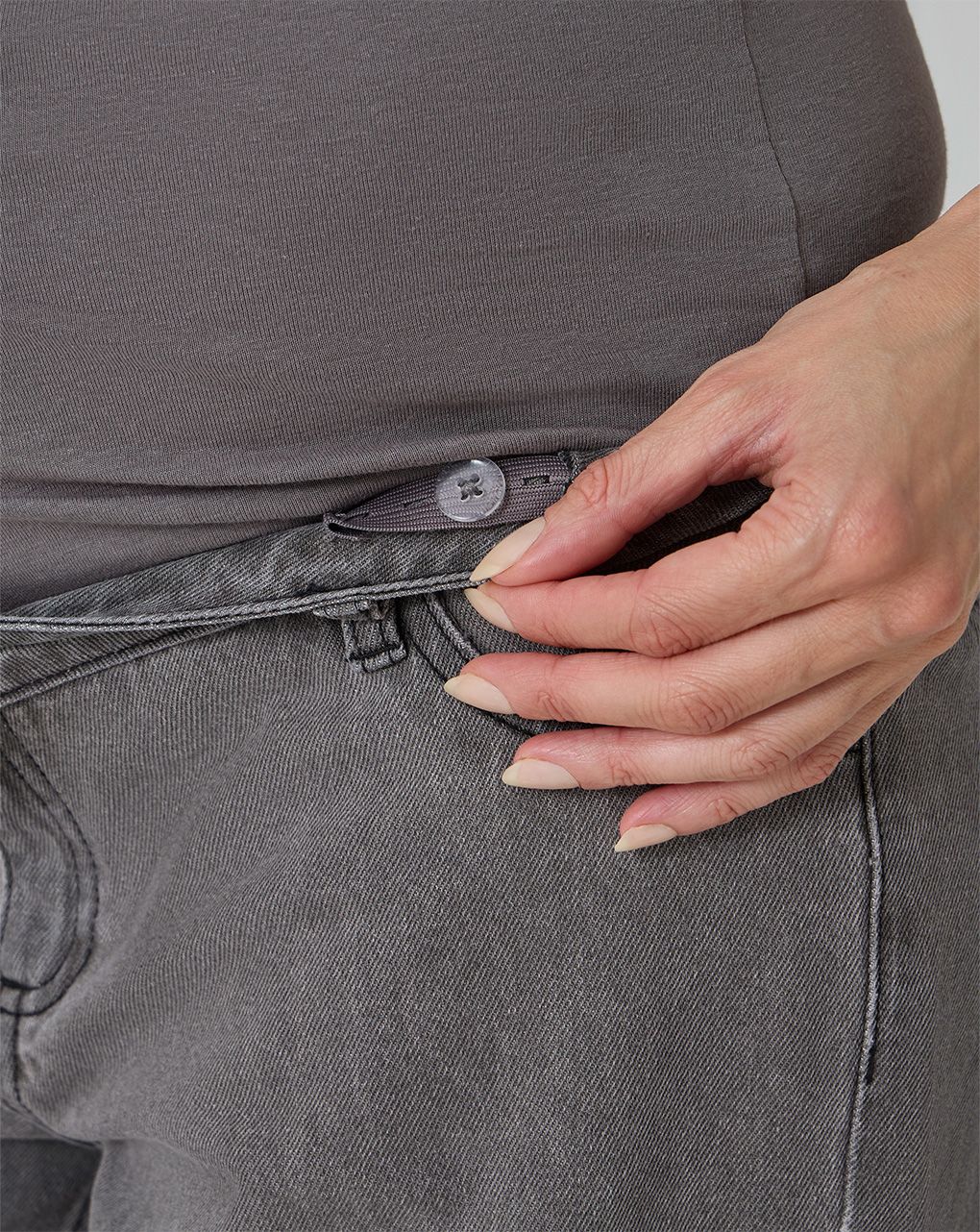 γυναικείο τζιν παντελόνι εγκυμοσύνης γκρι - Prénatal