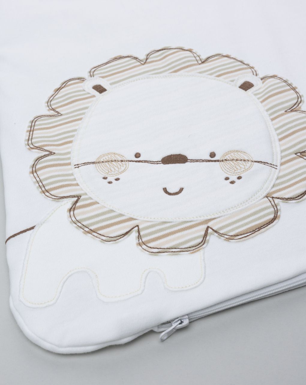 βρεφικός αμάνικος υπνόσακος σενίλ λευκός lion 1.0 tog - Prénatal