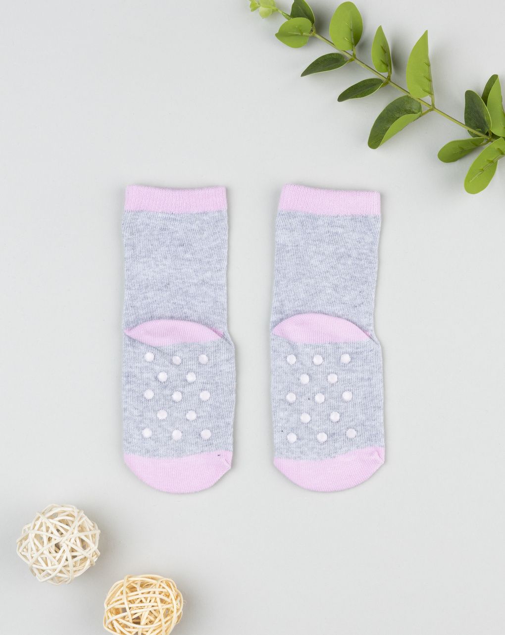 βρεφικές αντιολισθητικές κάλτσες με γατάκι για κορίτσι - Prénatal