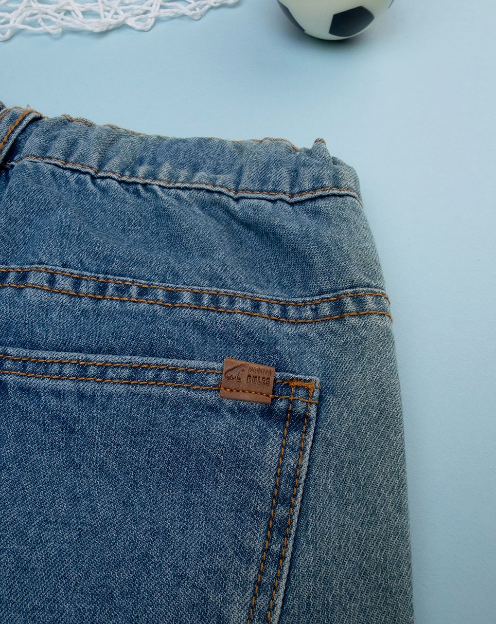 παιδικό τζιν παντελόνι μπλε για αγόρι - Prénatal