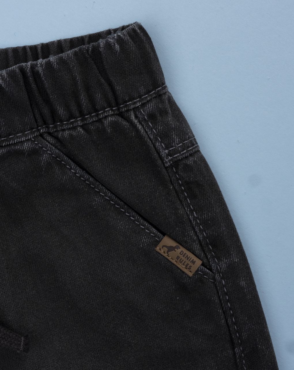 βρεφικό τζιν παντελόνι γκρι με λάστιχο για αγόρι - Prénatal