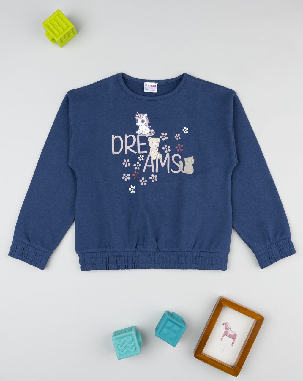 παιδική μπλούζα φούτερ μπλε dreams για κορίτσι