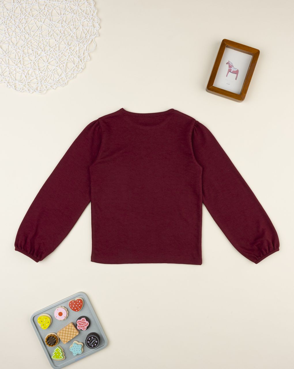 παιδική μπλούζα μπορντώ για κορίτσι - Prénatal