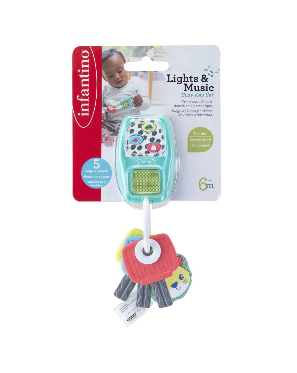 Infantino παιχνίδι δραστηριοτήτων lights & music busy key set b-312033-01