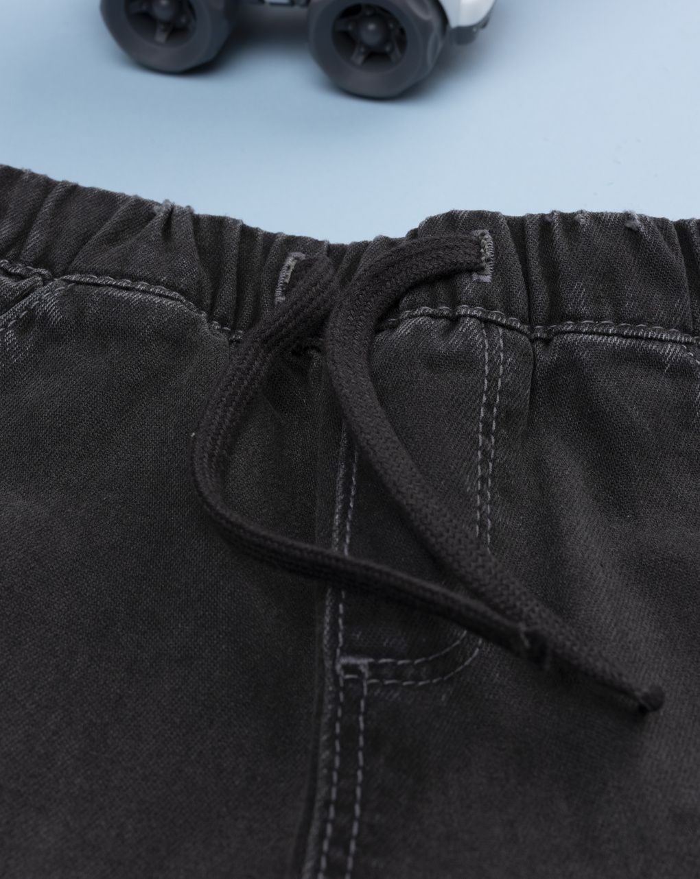 βρεφικό τζιν παντελόνι γκρι με λάστιχο για αγόρι - Prénatal