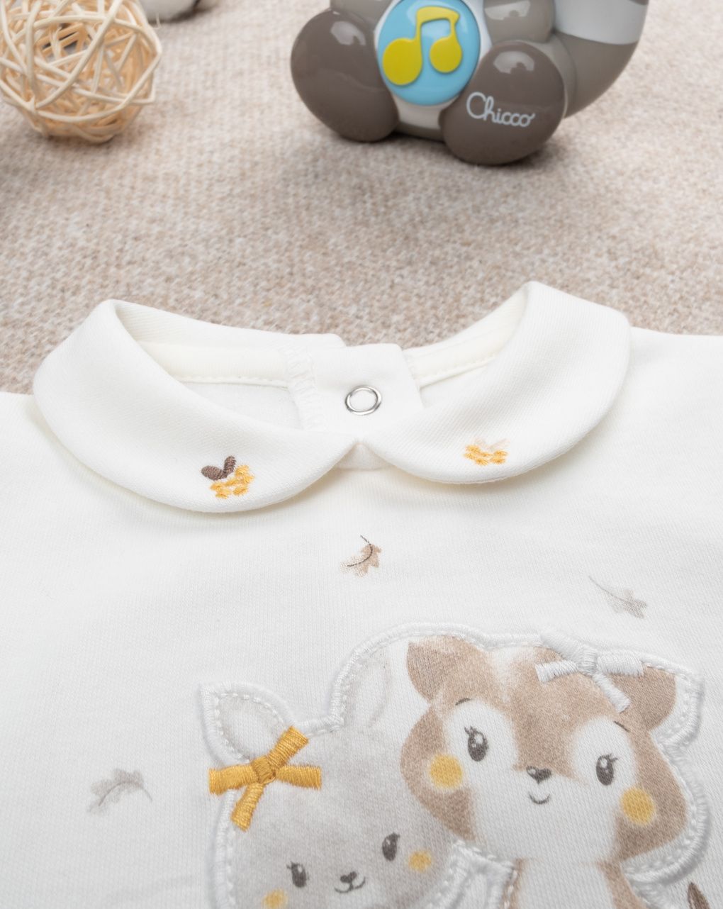 βρεφικό κορμάκι λευκό cute friends για κορίτσι - Prénatal