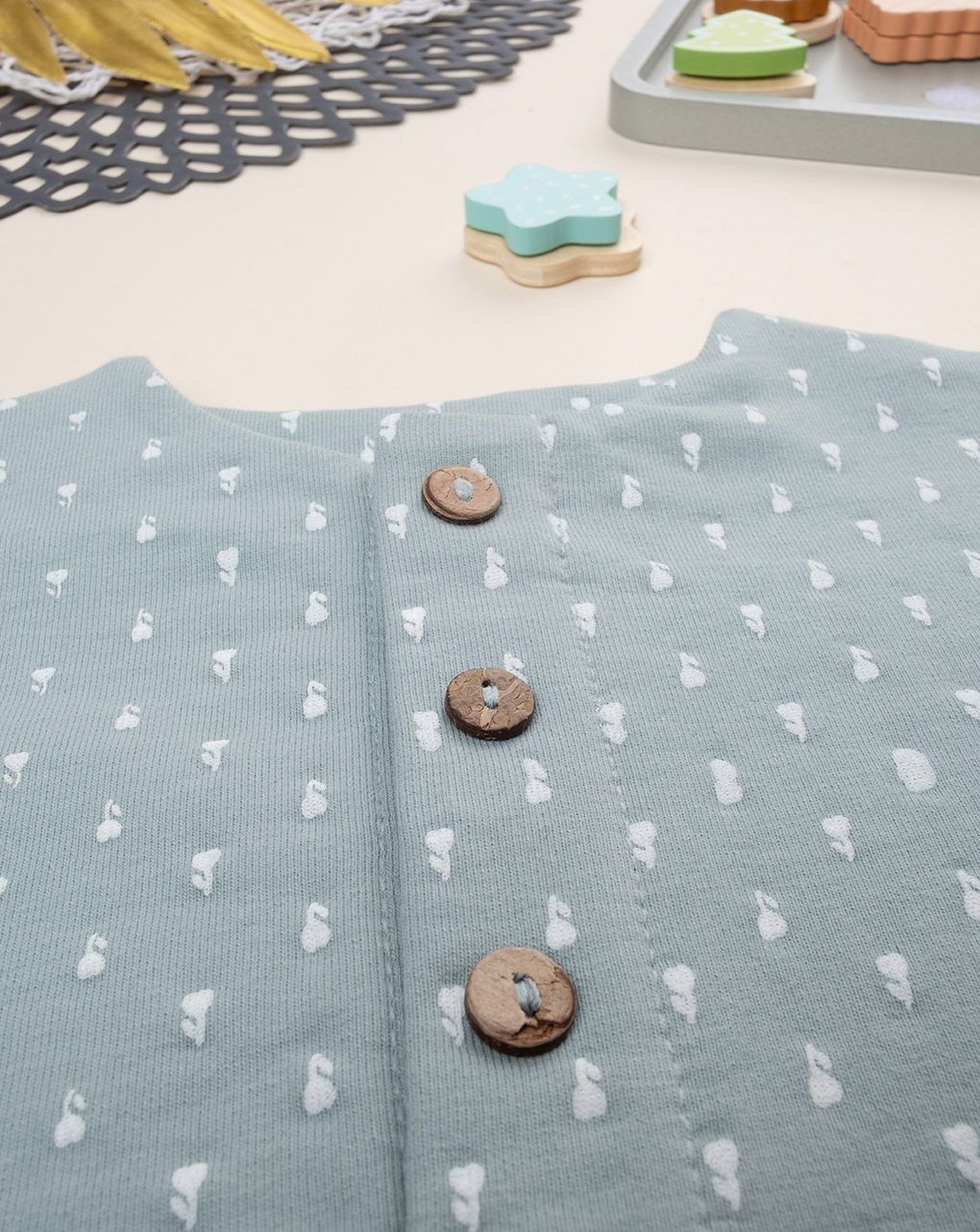 βρεφική ζακέτα πράσινη με λουλούδια για κορίτσι - Prénatal