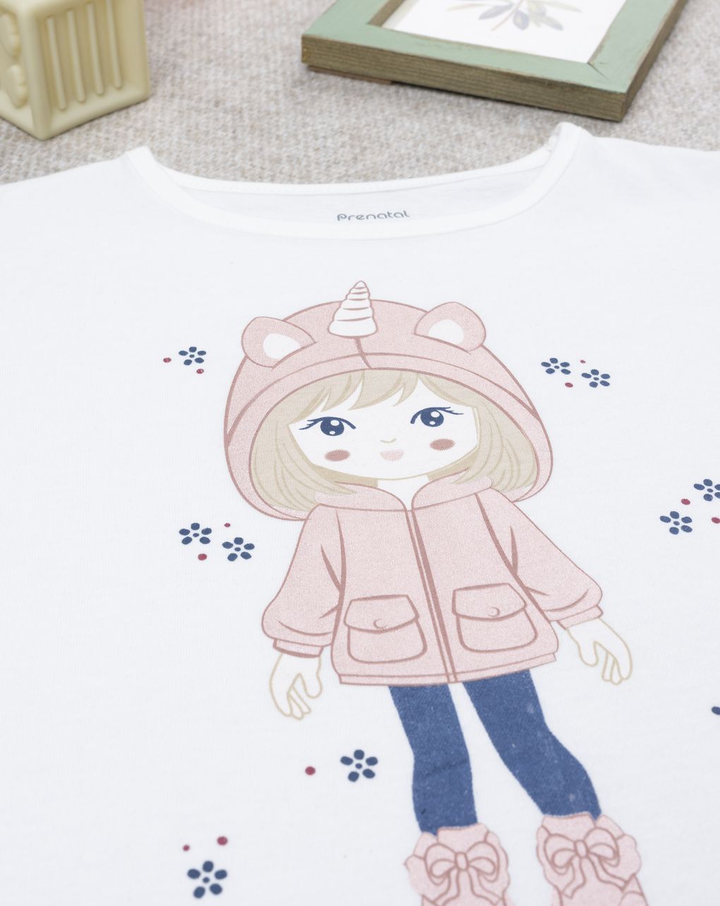 παιδική μπλούζα λευκή unicorn για κορίτσι - Prénatal