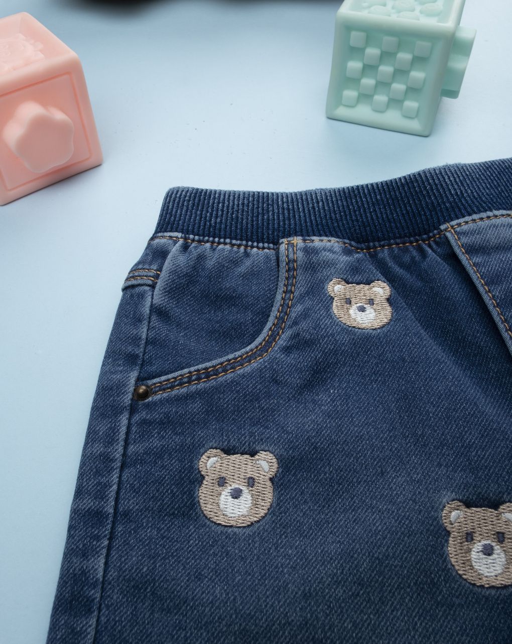βρεφικό τζιν παντελόνι με αρκουδάκια για αγόρι - Prénatal