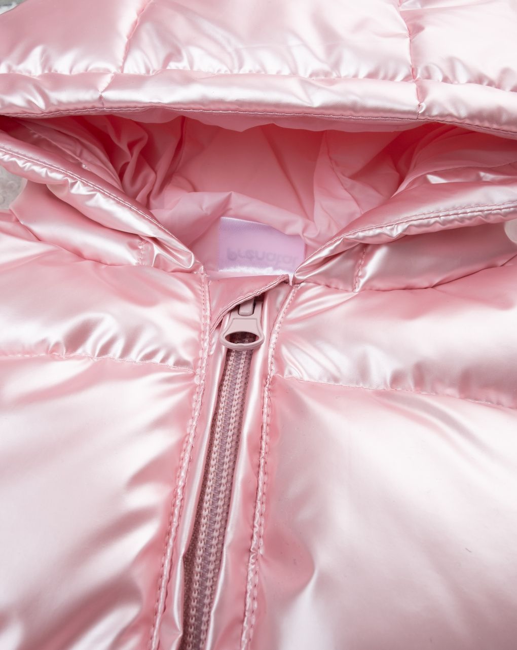 βρεφικό αμάνικο μπουφάν puffer ροζ metallic για κορίτσι - Prénatal