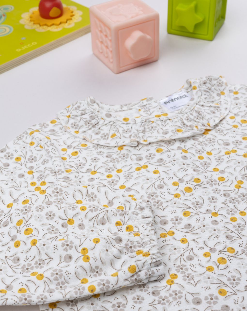 βρεφικό κορμάκι λευκό φλοράλ για κορίτσι - Prénatal