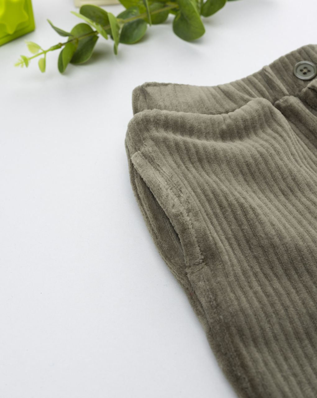 βρεφικό παντελόνι βελουτέ πράσινο για αγόρι - Prénatal