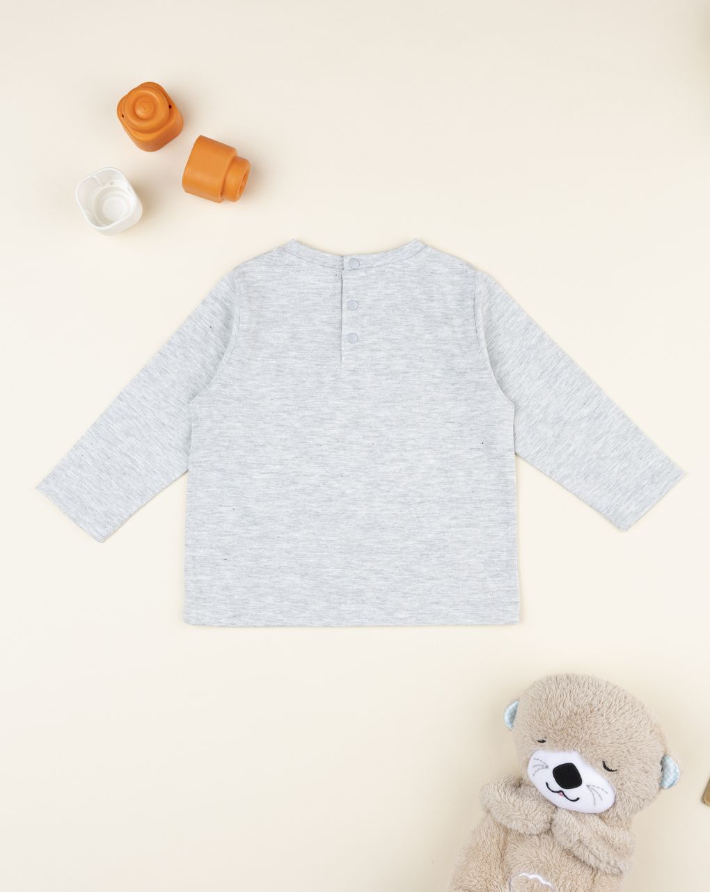 βρεφική μπλούζα γκρι little bear για αγόρι - Prénatal
