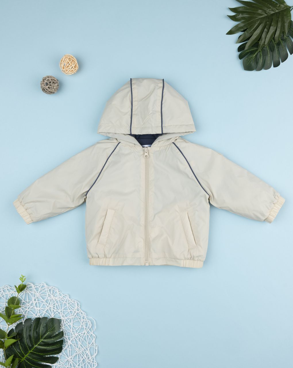 βρεφικό μπουφάν μπεζ για αγόρι