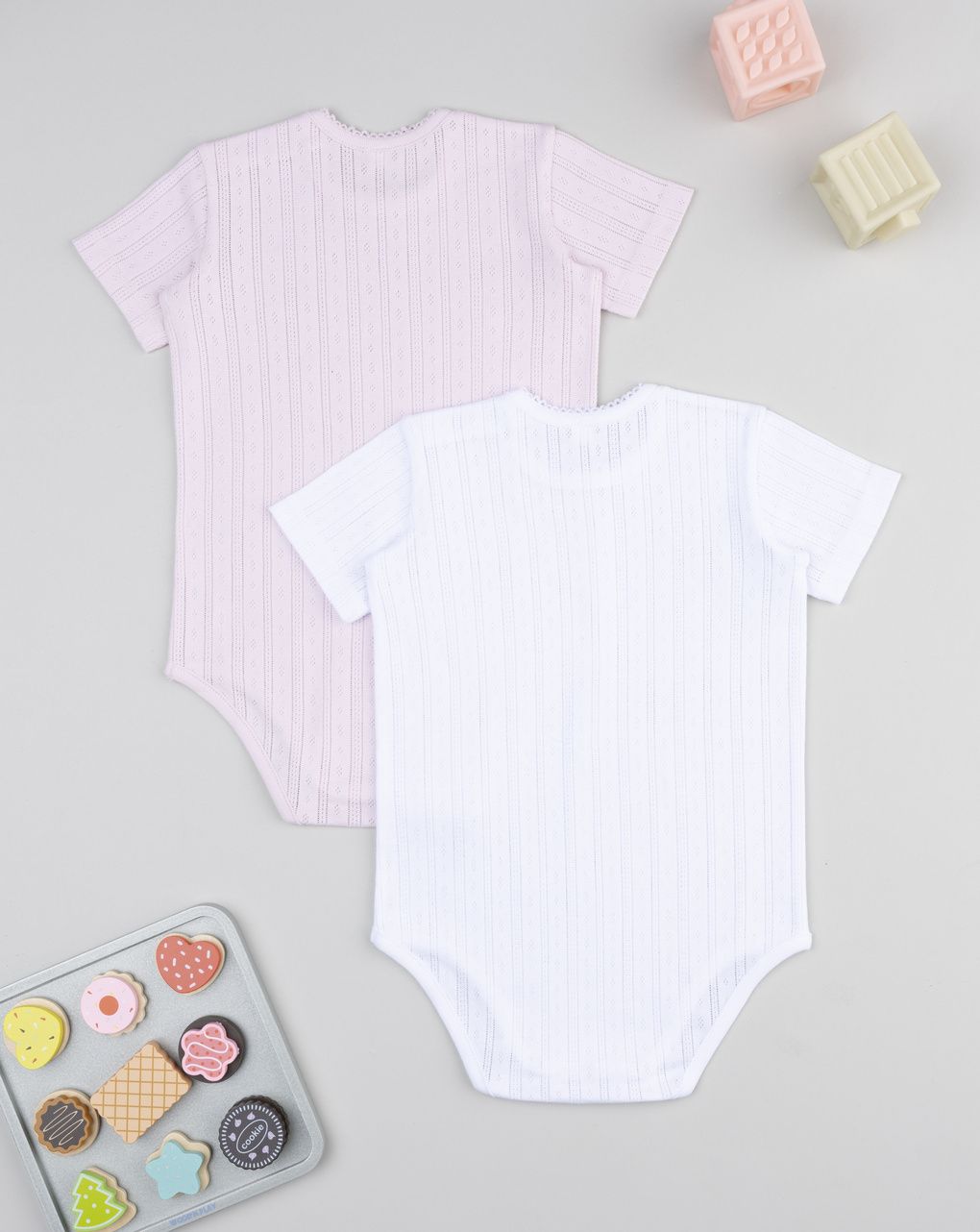 βρεφικά κορμάκια πακέτο x2 ριμπ για κορίτσι - Prénatal