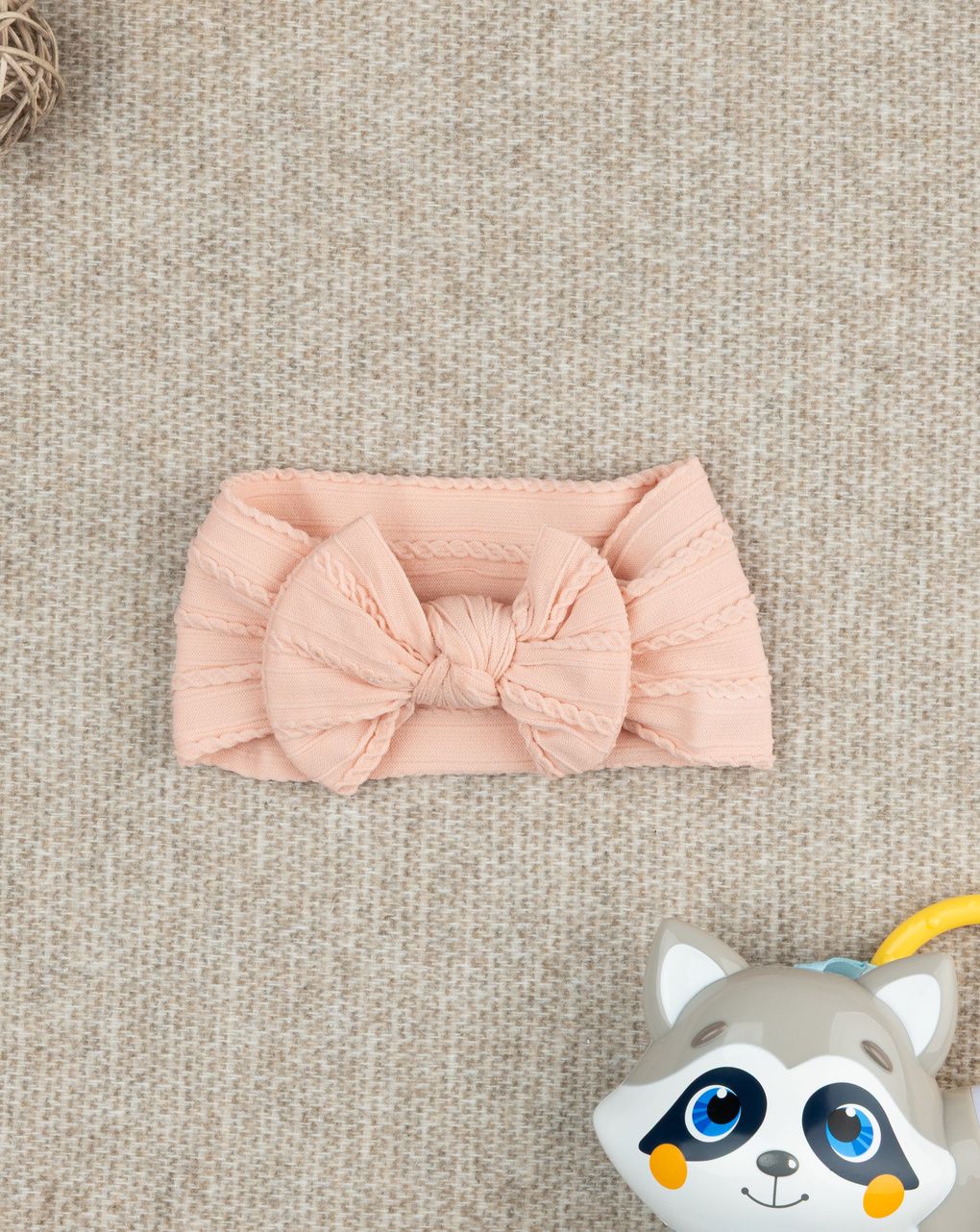 βρεφική κορδέλα μαλλιών ροζ με φιογκάκι για κορίτσι - Prénatal