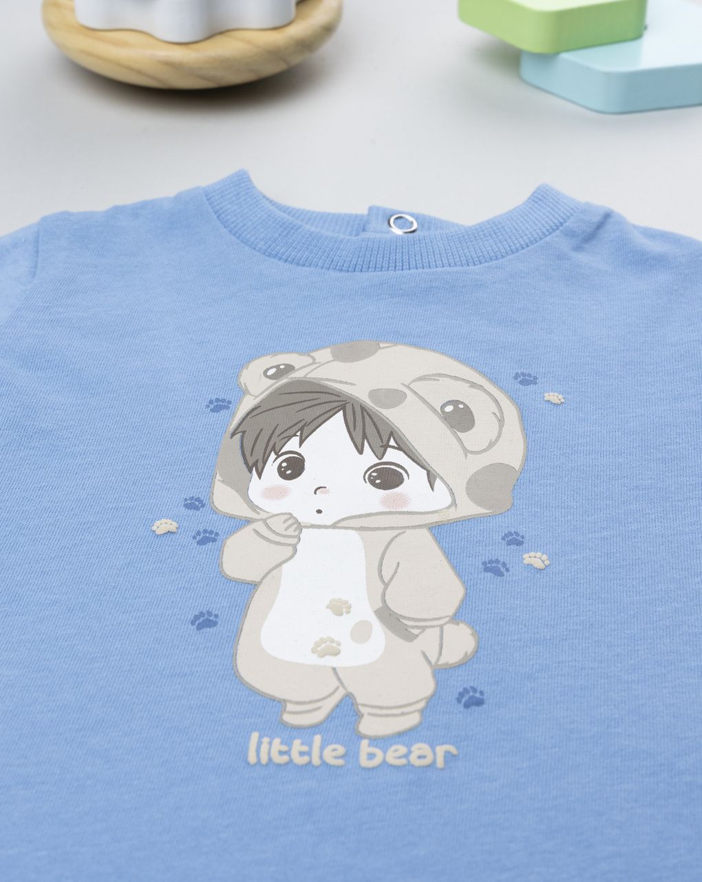 βρεφική μπλούζα γαλάζια little bear για αγόρι - Prénatal