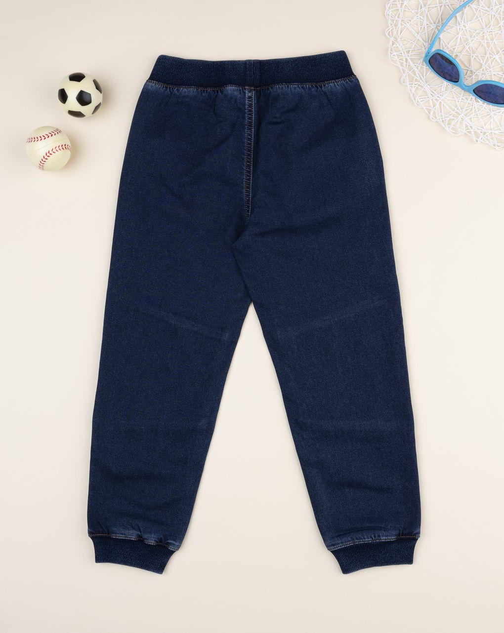 παιδικό τζιν παντελόνι μπλε με λάστιχο για αγόρι - Prénatal