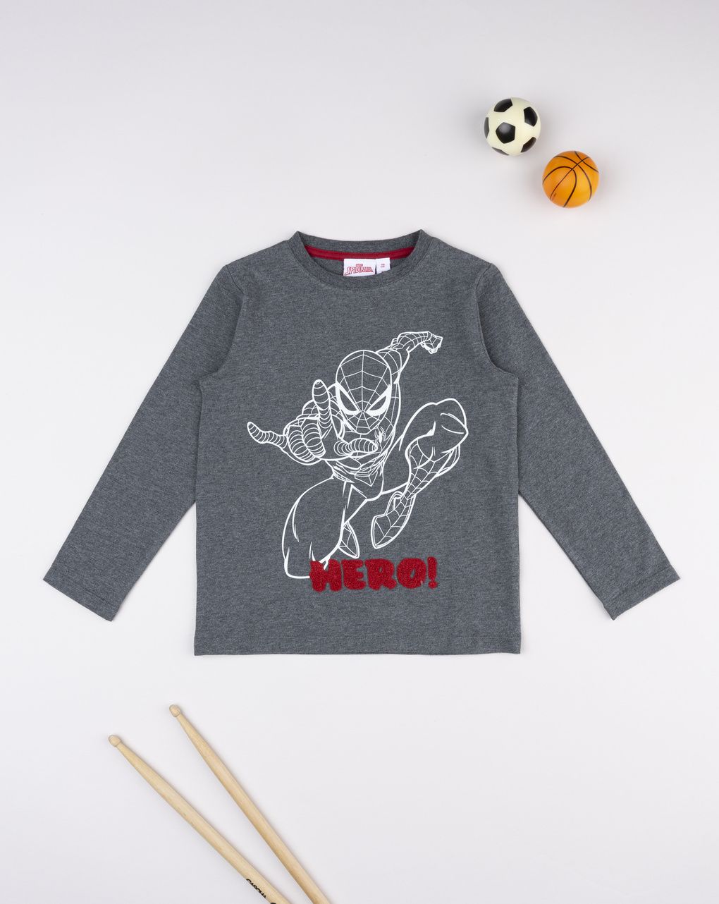 παιδική μπλούζα γκρι spiderman για αγόρι