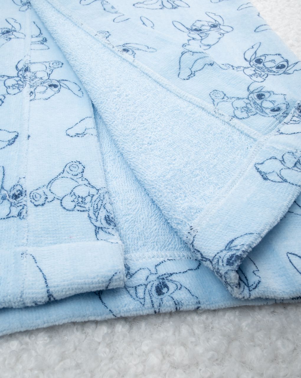 παιδικό μπουρνούζι σενίλ γαλάζιο stitch για αγόρι - Prénatal