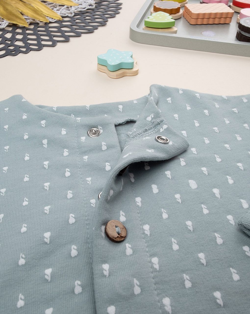 βρεφική ζακέτα πράσινη με λουλούδια για κορίτσι - Prénatal