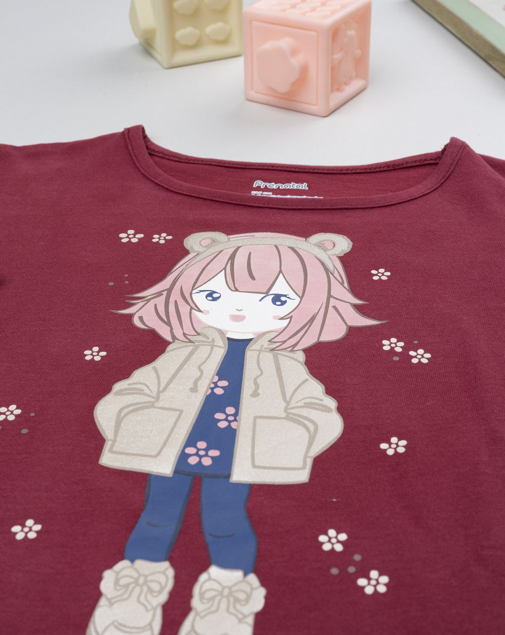 παιδική μπλούζα μπορντώ autumn για κορίτσι - Prénatal