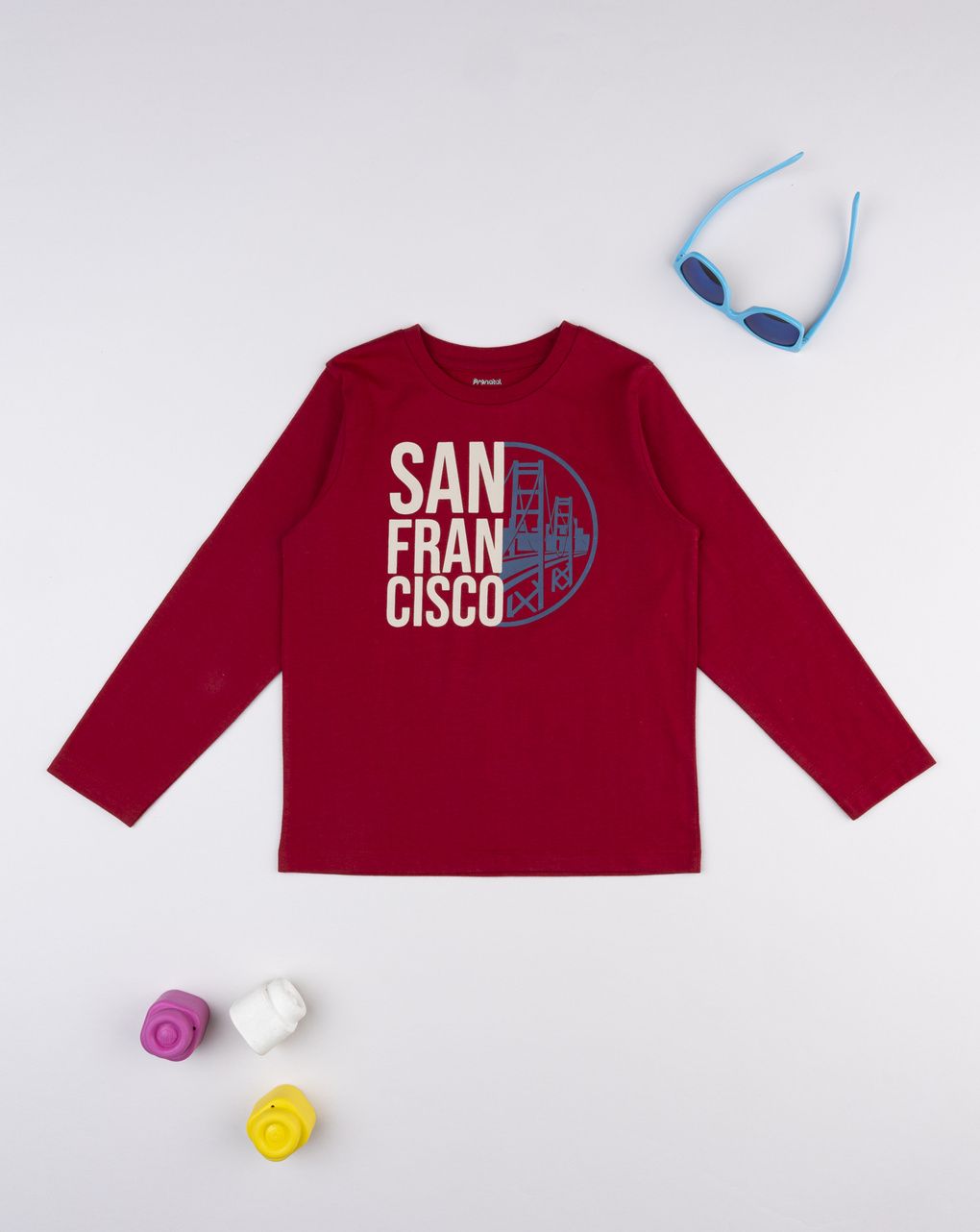 παιδική μπλούζα μπορντώ san francisco για αγόρι - Prénatal