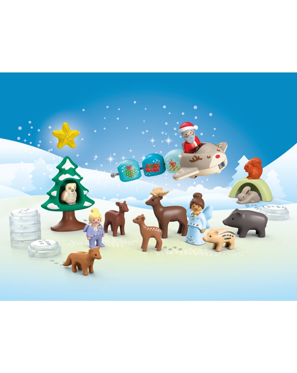 Playmobil junior advent calendar: χιονισμένα χριστούγεννα 70297 - Playmobil