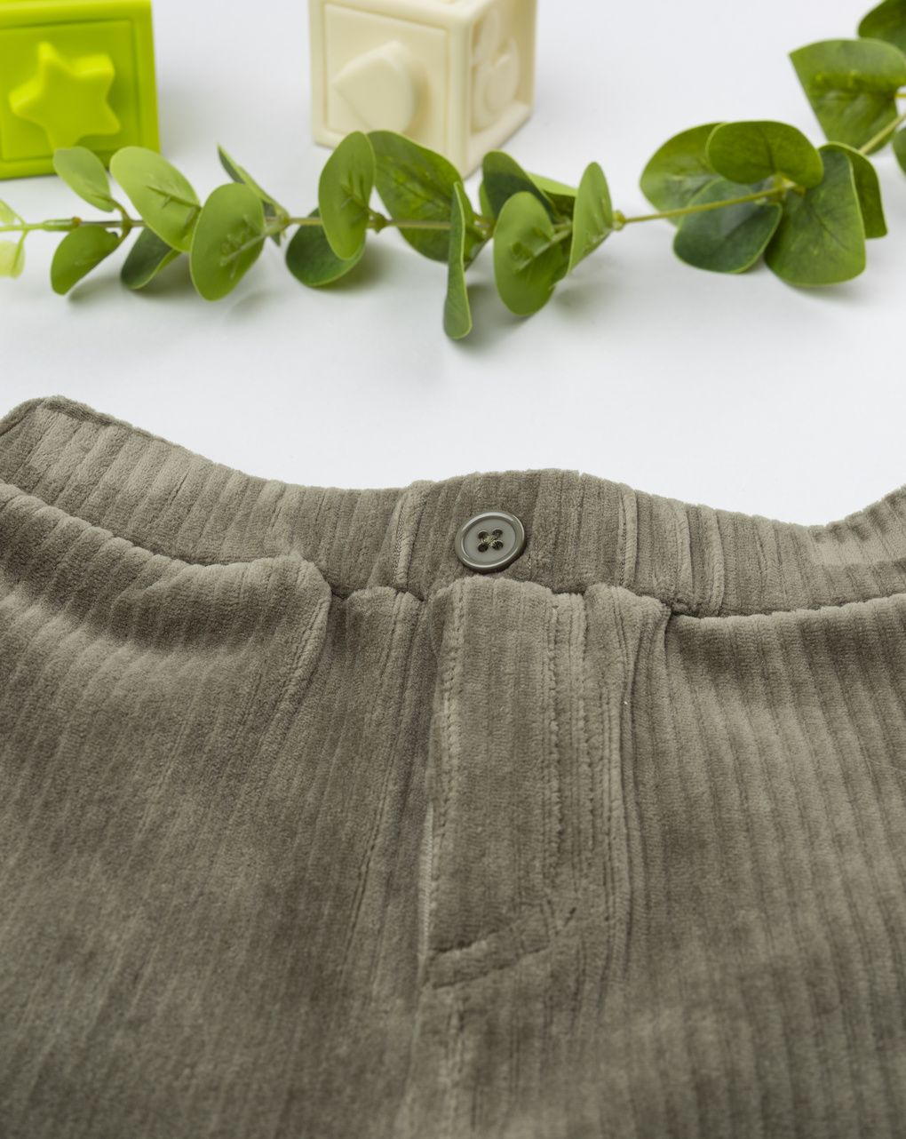 βρεφικό παντελόνι βελουτέ πράσινο για αγόρι - Prénatal