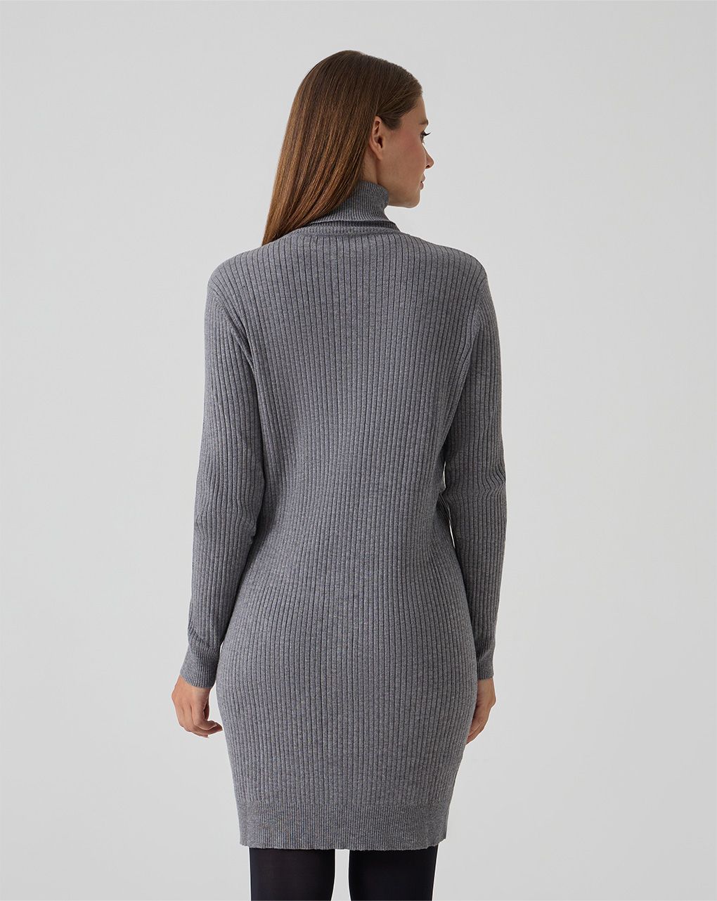 γυναικείο φόρεμα πλεκτό εγκυμοσύνης/θηλασμού γκρι - Prénatal