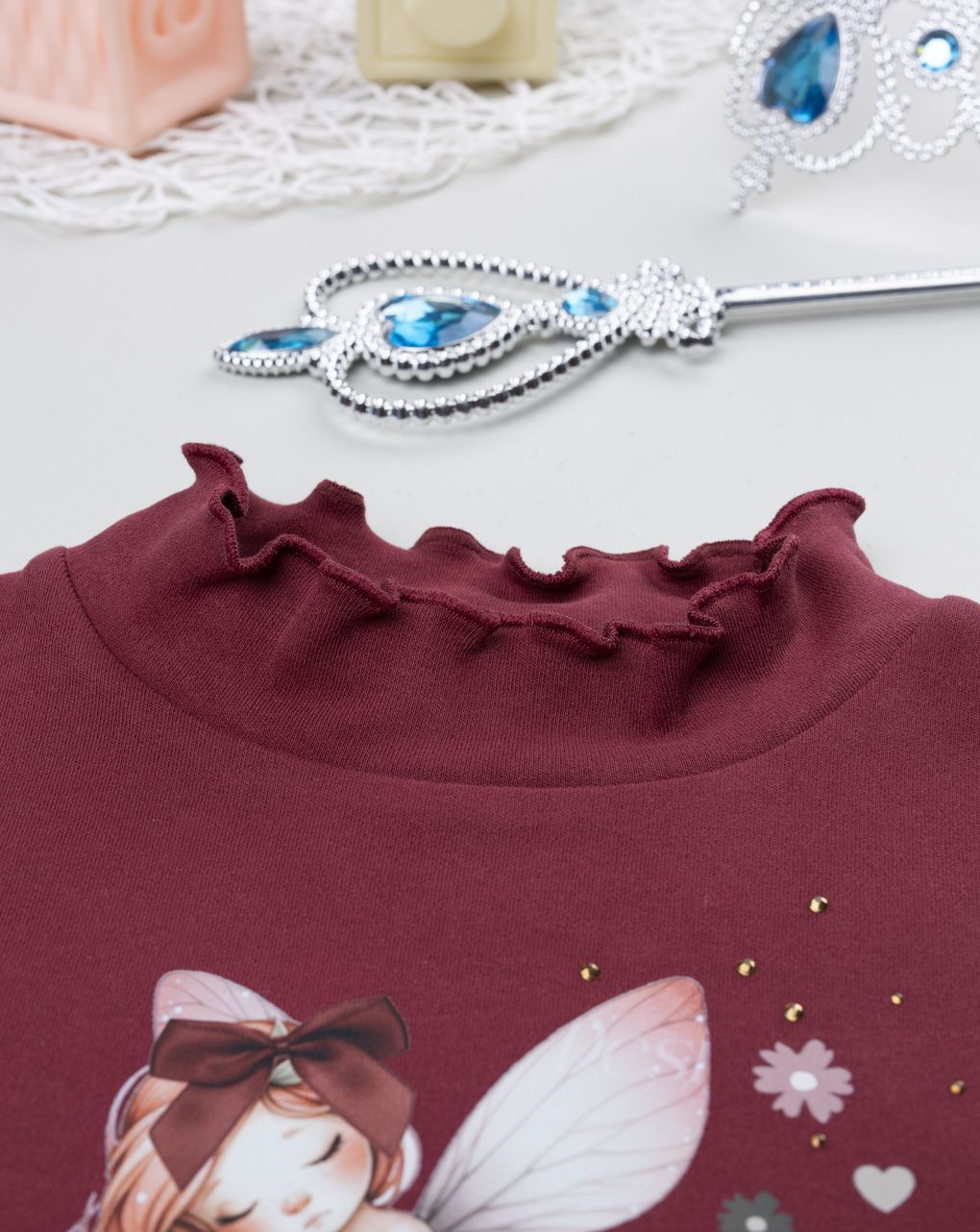 παιδική μπλούζα μπορντώ wood για κορίτσι - Prénatal