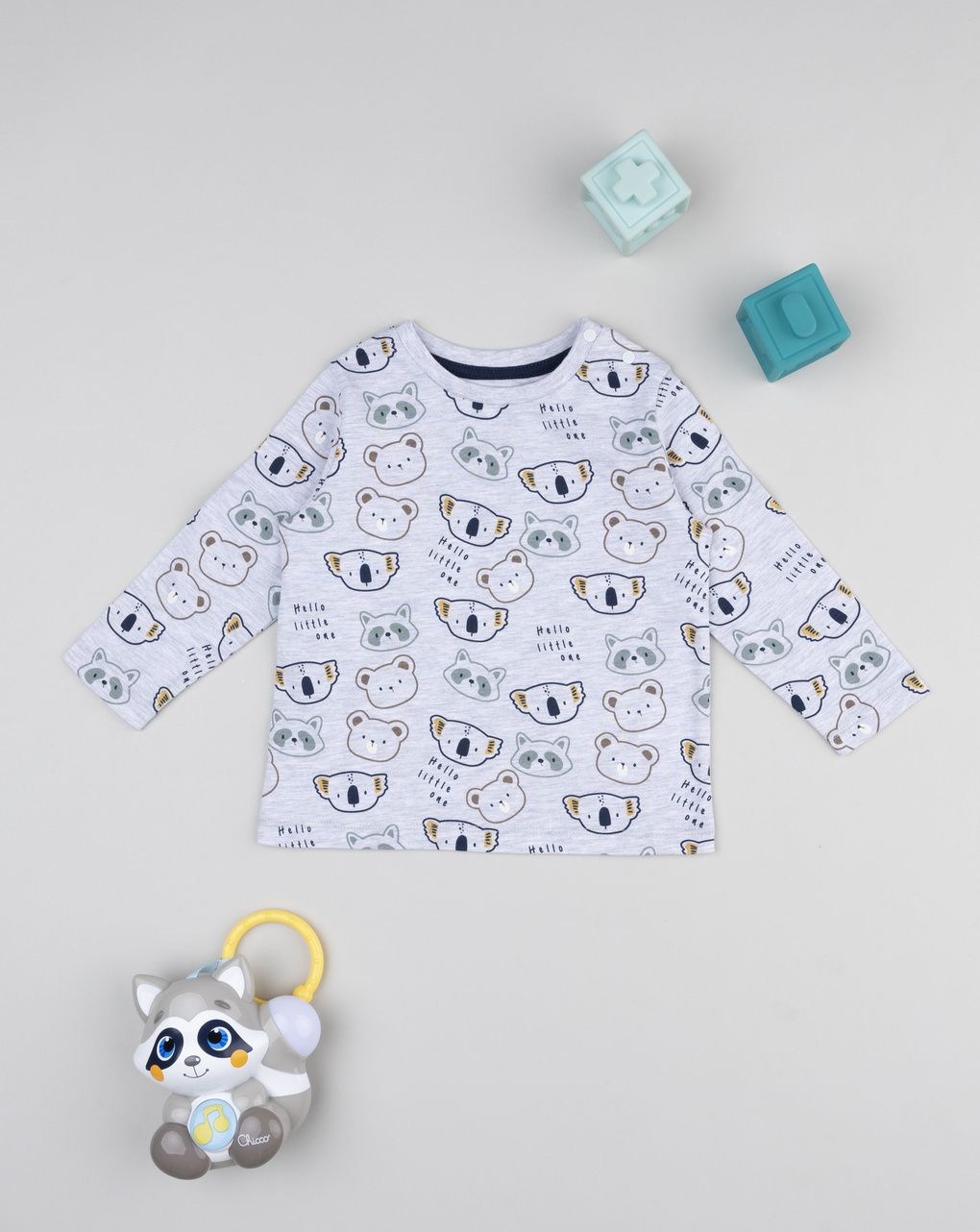 βρεφική μπλούζα γκρι little one για αγόρι