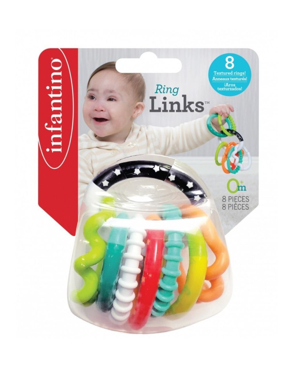Infantino μασητικό textured ring links 930-206158-00 - INFANTINO