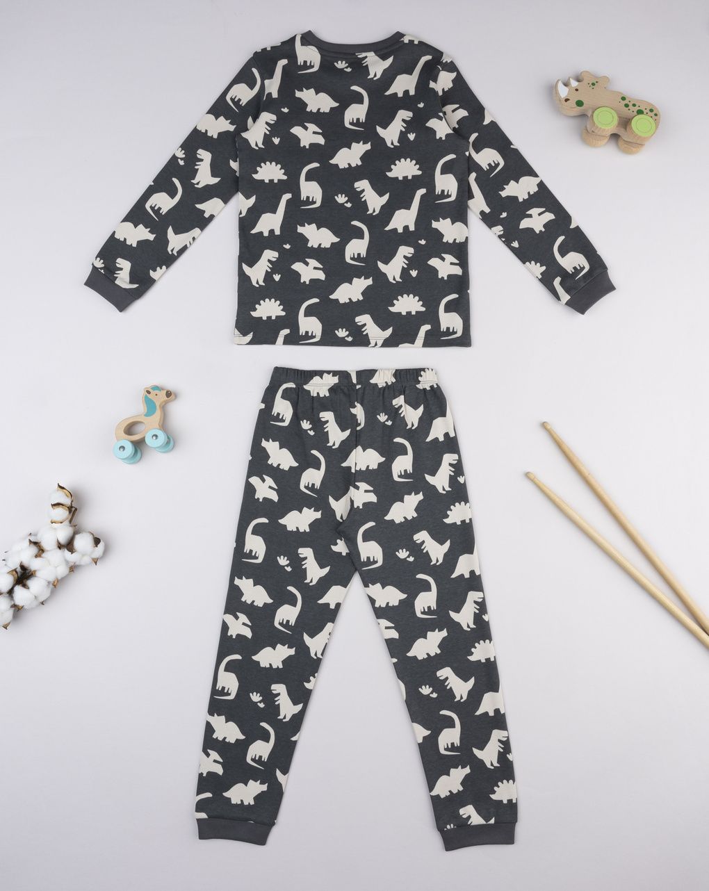 παιδική πιτζάμα γκρι dino για αγόρι - Prénatal