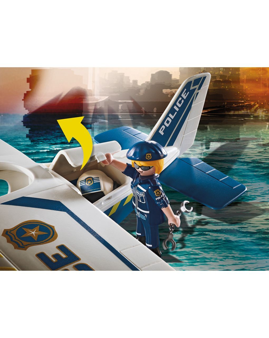 Playmobil city action καταδίωξη λαθρεμπόρου απο αστυνομικό υδροπλάνο 70779 - Playmobil, Playmobil City Action