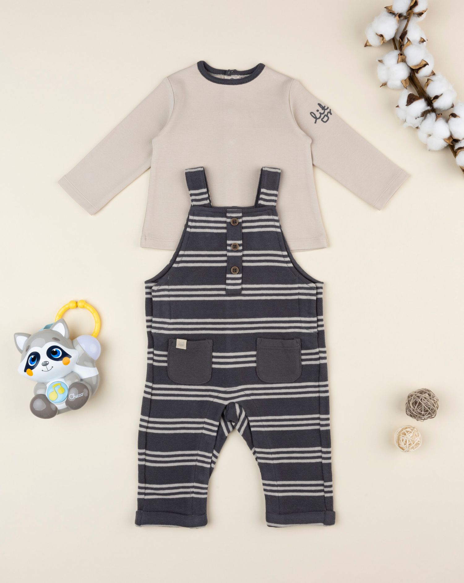 βρεφικό σετ μπλούζα και σαλοπέτα little one για αγόρι