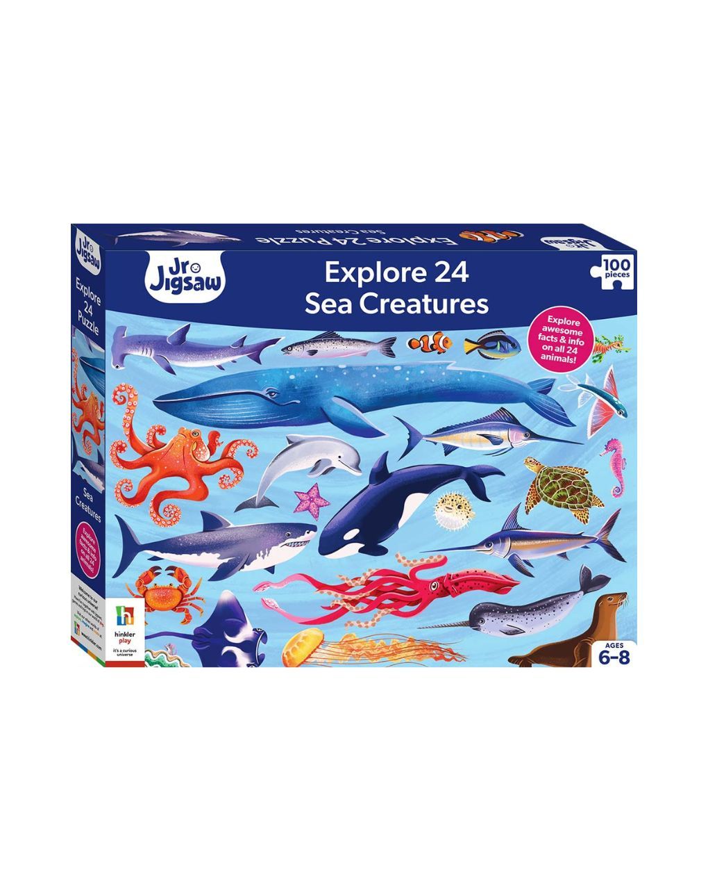 Hinkler παζλ junior jigsaw explore 24: sea creatures jje-3 - HINKLER