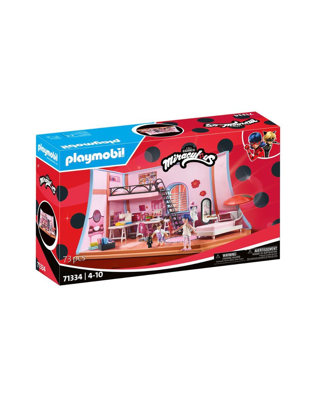 Playmobil miraculous το δωμάτιο της marinette 71334 - Playmobil