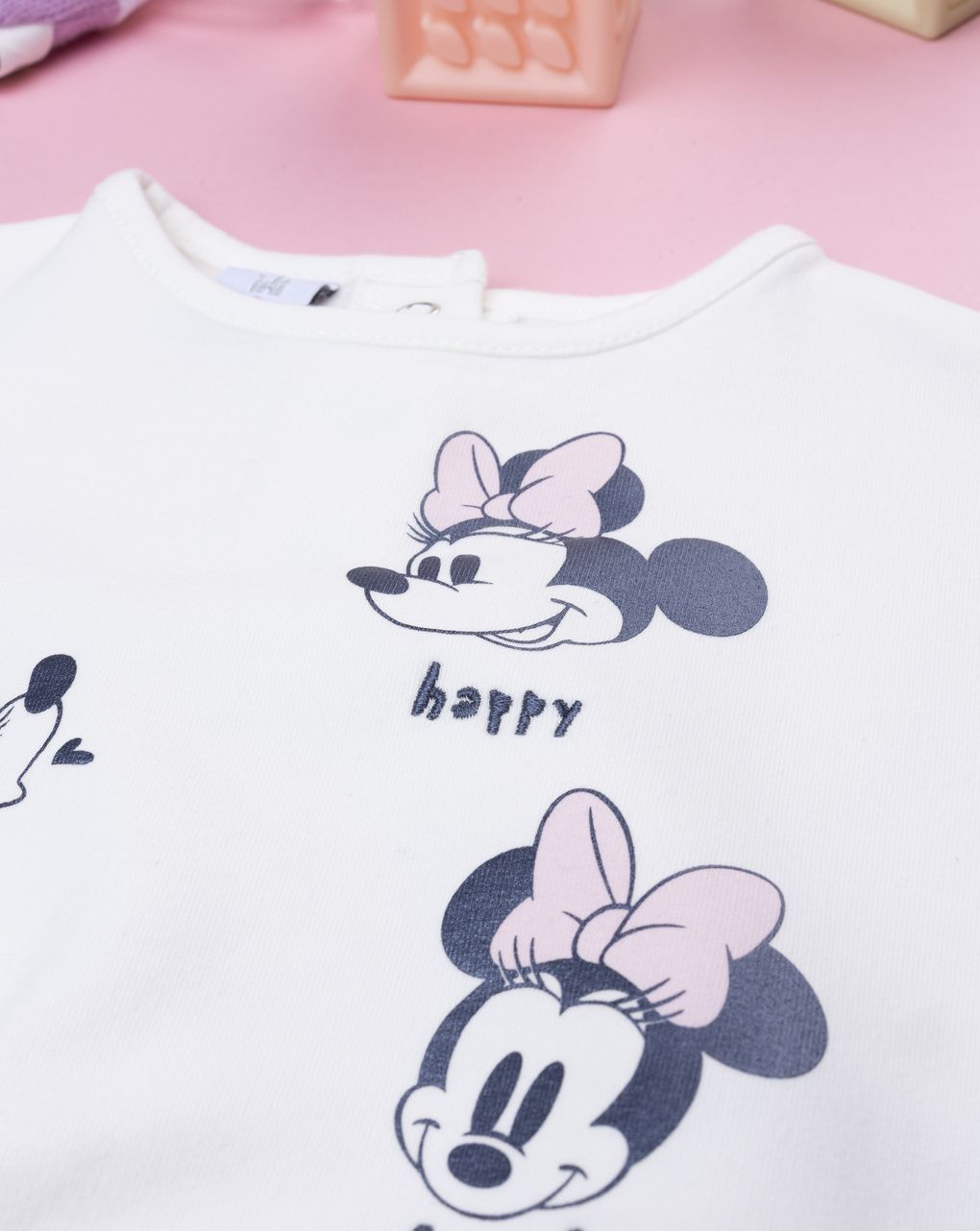 βρεφική μπλούζα φούτερ λευκή minnie για κορίτσι - Prénatal