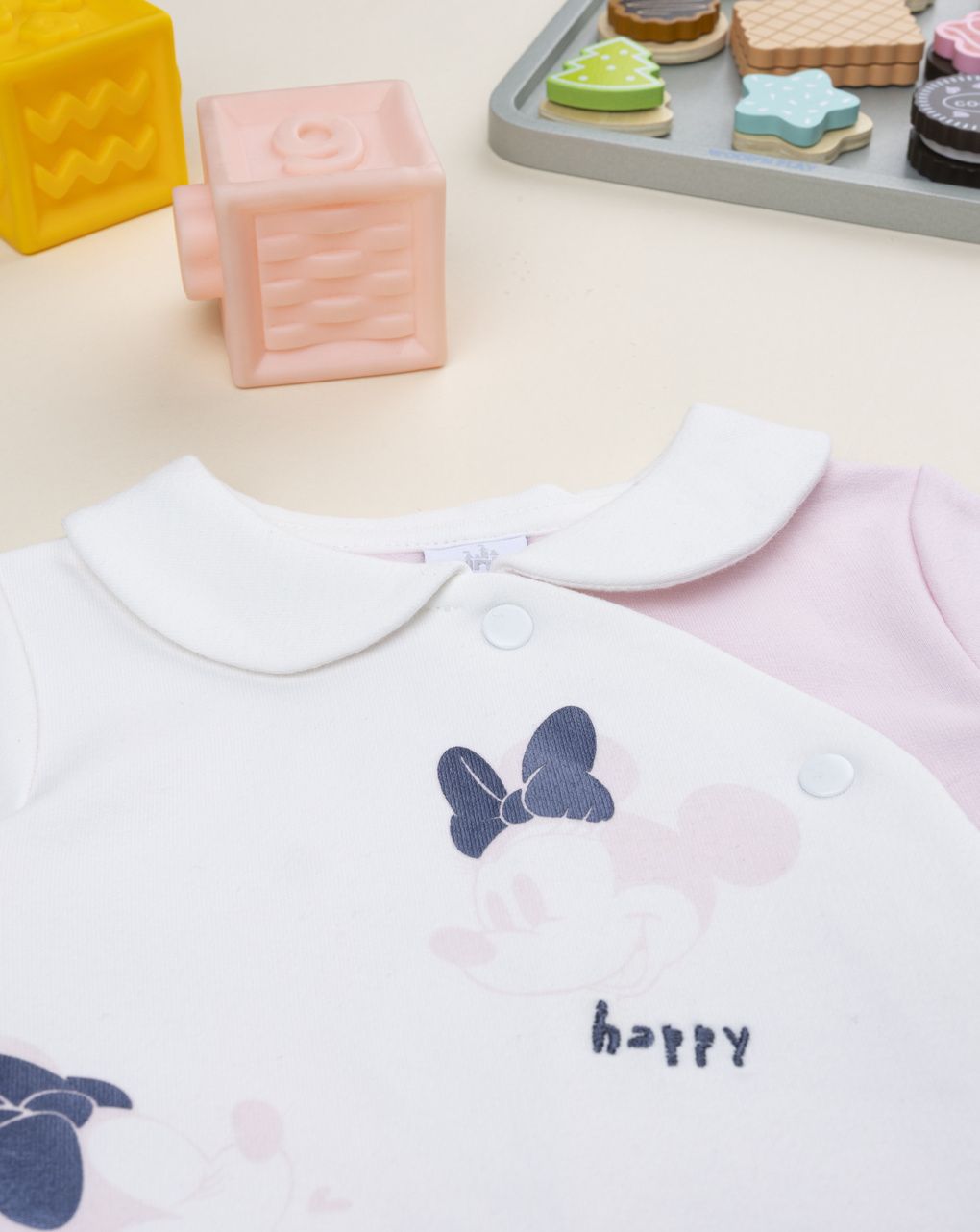 βρεφικό φορμάκι λευκό/ροζ minnie για κορίτσι - Prénatal