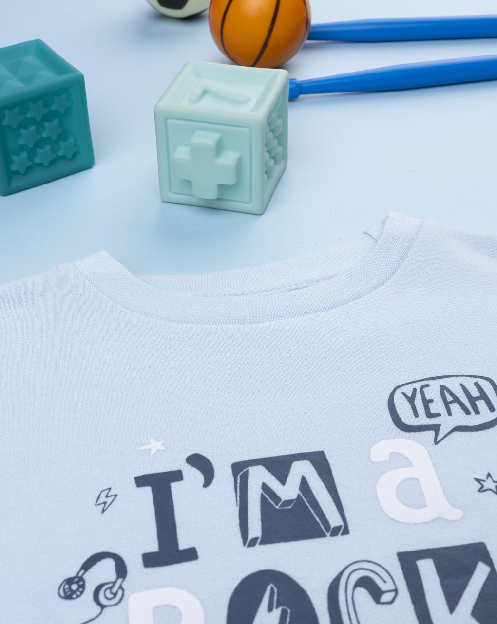 παιδική πιτζάμα γαλάζια rock star για αγόρι - Prénatal