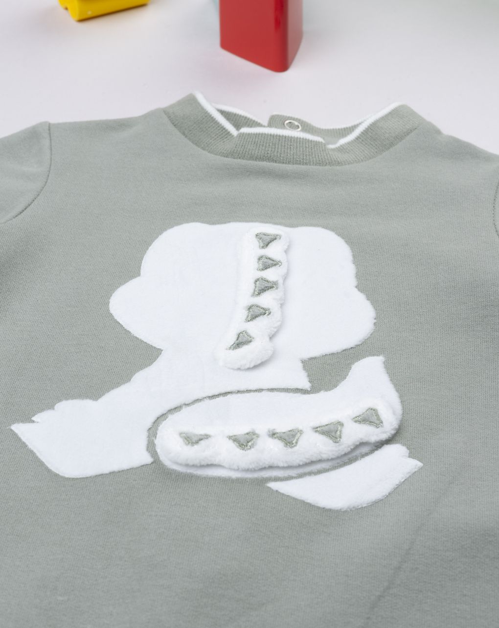 βρεφικό φορμάκι λαδί με δεινόσαυρο για αγόρι - Prénatal