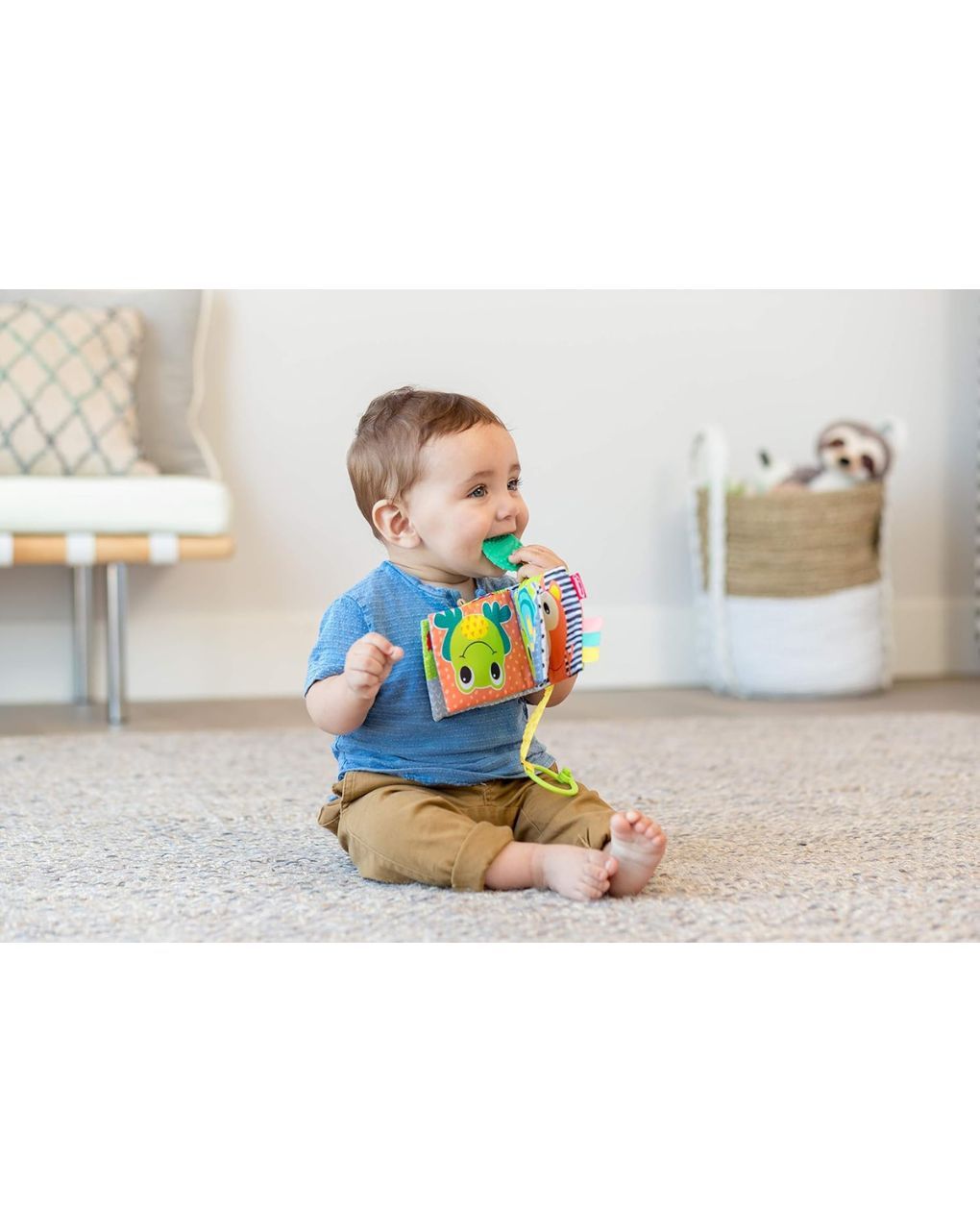 Infantino μαλακό βιβλίο link & squeak animal crinkle - INFANTINO