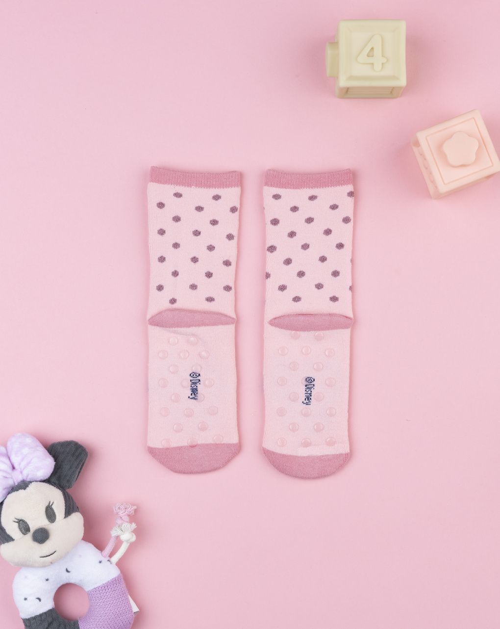 παιδικές αντιολισθητικές κάλτσες minnie για κορίτσι - Prénatal