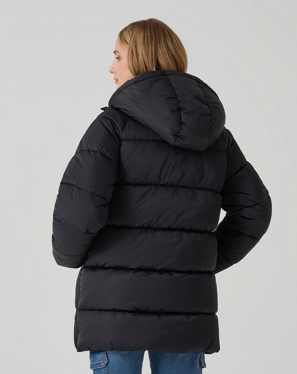 γυναικείο μπουφάν puffer εγκυμοσύνης μαύρο - Prénatal