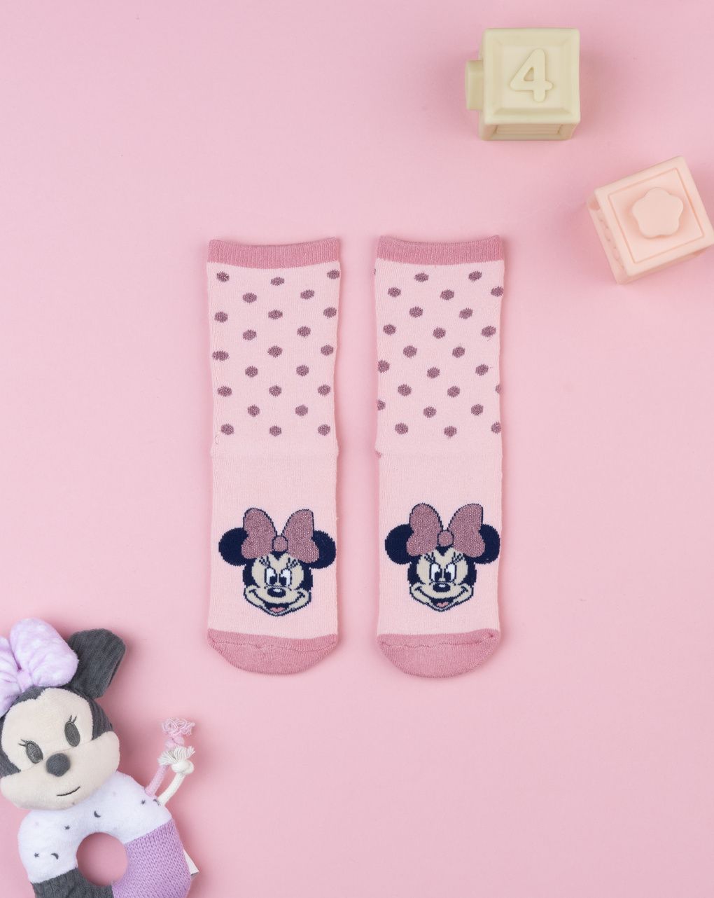 παιδικές αντιολισθητικές κάλτσες minnie για κορίτσι