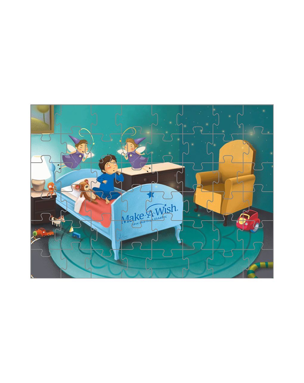 50/50 games παζλ κάνε-μια-ευχή ελλάδος (make-a-wish) 48τμχ 505319 - 50/50 GAMES