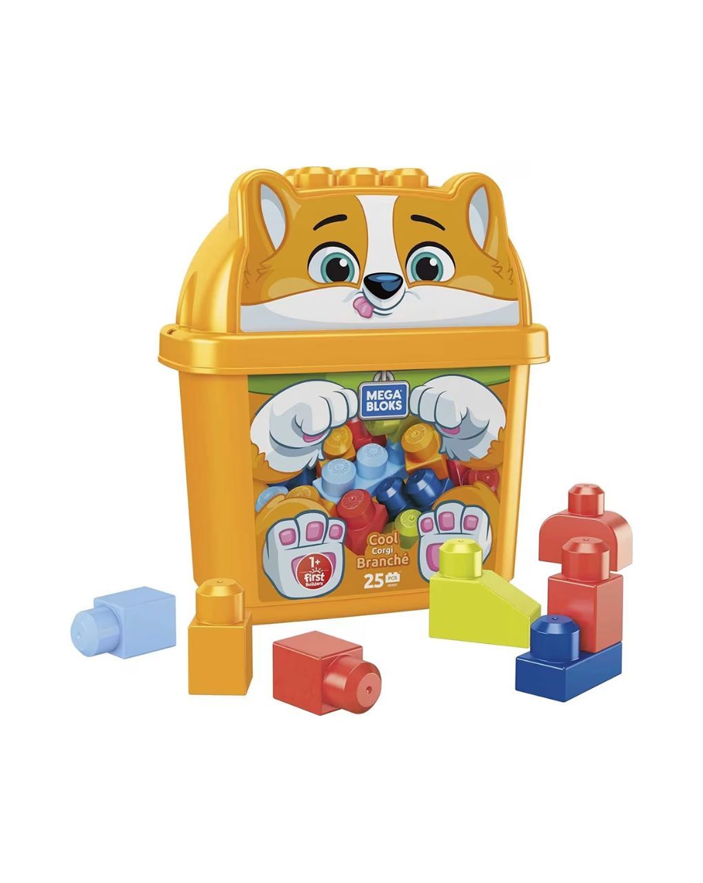 Mega cool corgi κουβαδάκι με τουβλάκια 25τμχ σκυλάκι hdk81 - Mattel