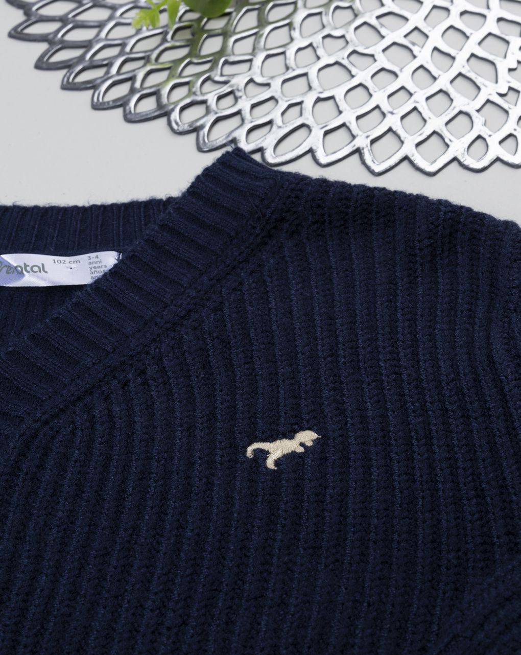 παιδική ζακέτα μπλε με δεινόσαυρο για αγόρι - Prénatal